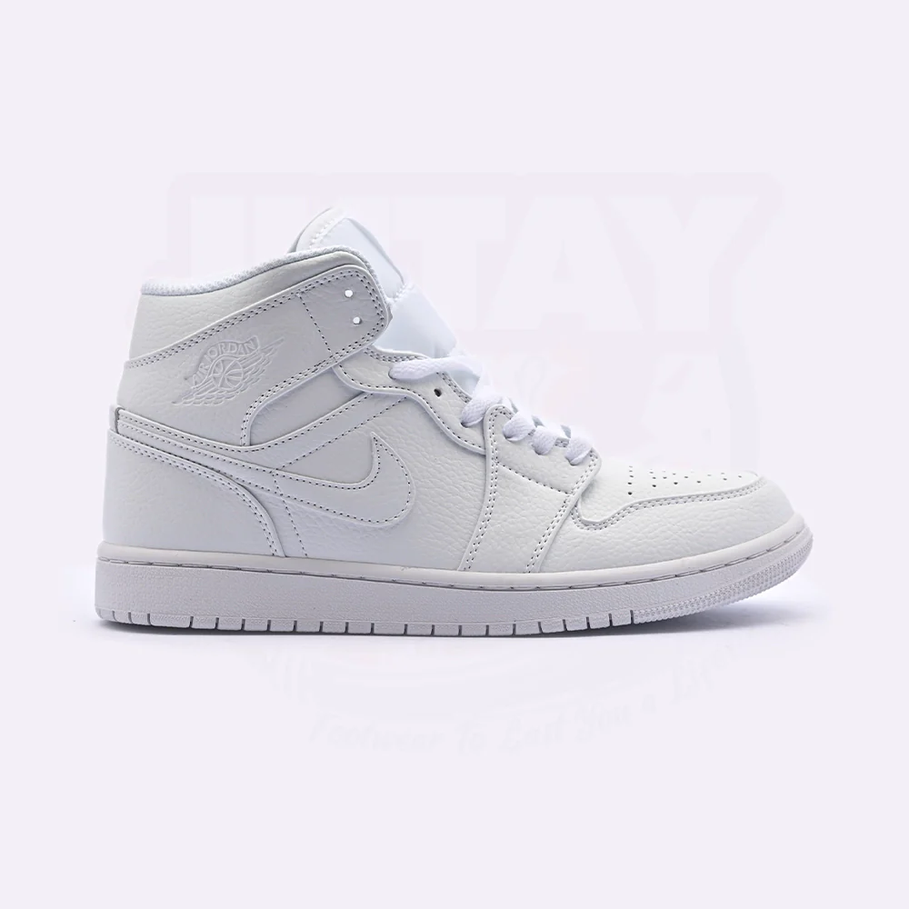 AJ 1 MIDS - ALL WHITE (PREMIUM)