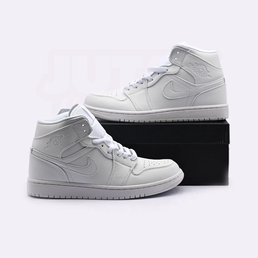 AJ 1 MIDS - ALL WHITE (PREMIUM) - Image 2