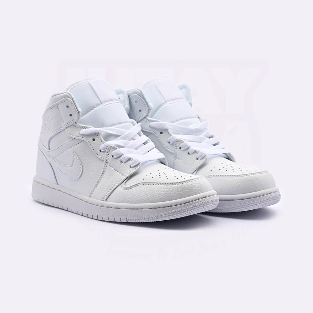 AJ 1 MIDS - ALL WHITE (PREMIUM) - Image 6
