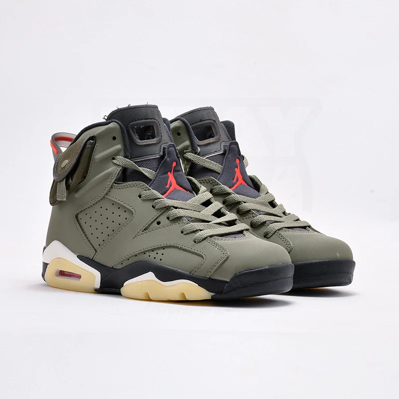AJ 6 - OLIVE ( REAL SUEDE) - Image 5
