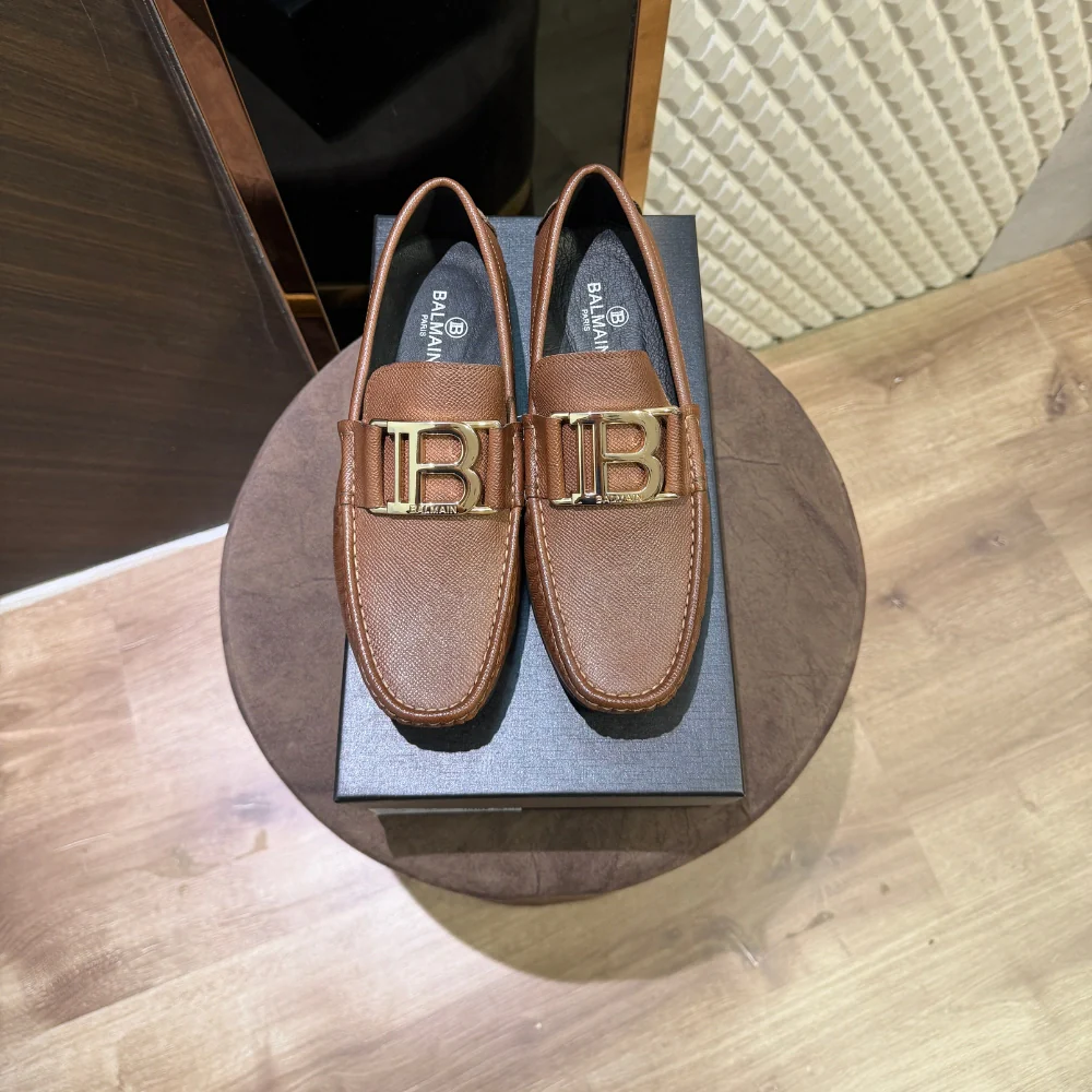 BALM LEATHER LOAFER - BROWN (SA012)