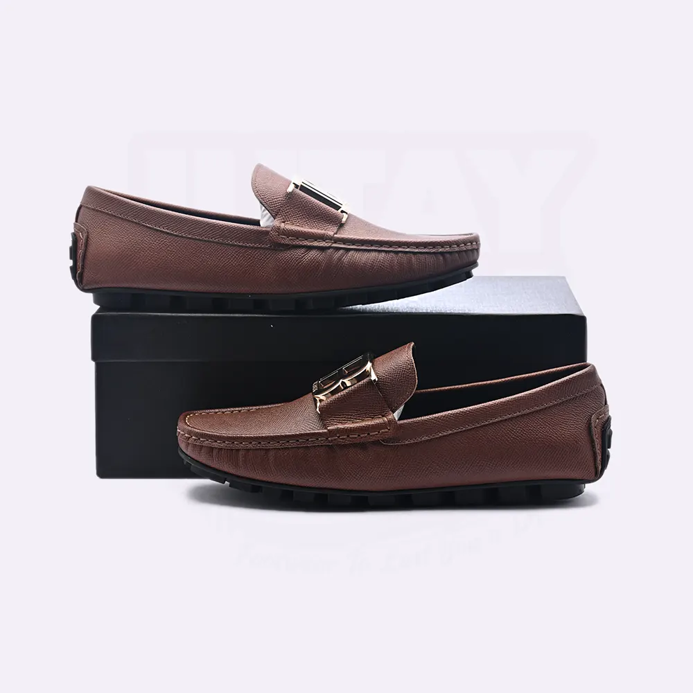 BALM LEATHER LOAFER - BROWN (SA012) - Image 3