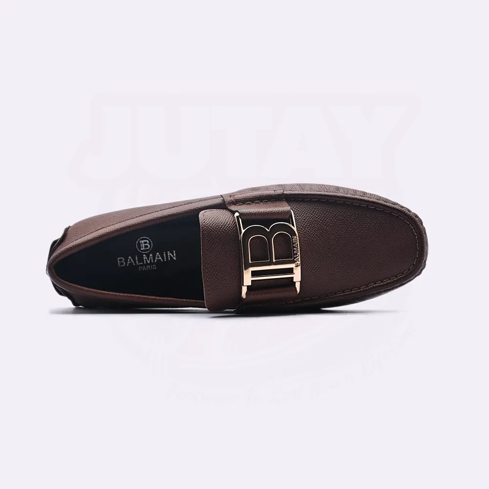 BALM LEATHER LOAFER - BROWN (SA012) - Image 4