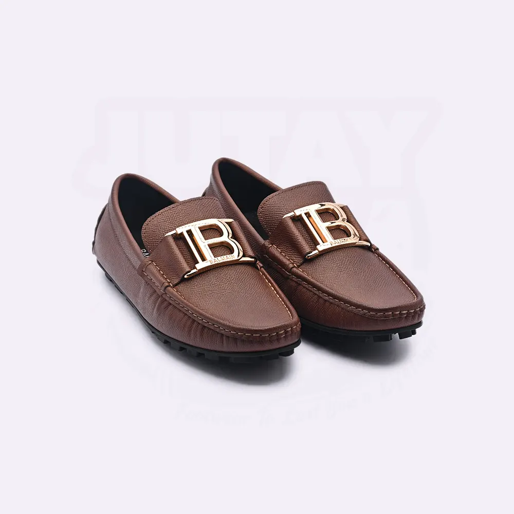 BALM LEATHER LOAFER - BROWN (SA012) - Image 7