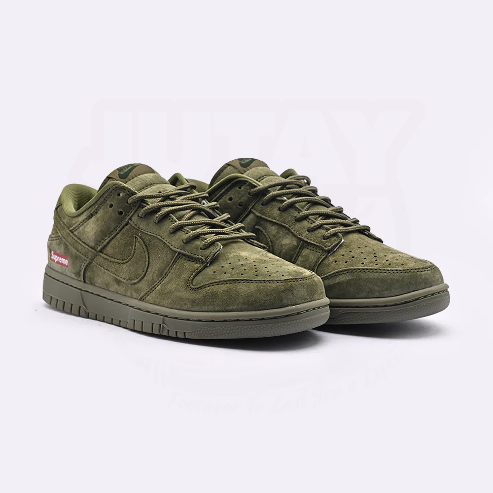 DUNK LOW X SUP - OLIVE ( REAL SUEDE ) - Image 5