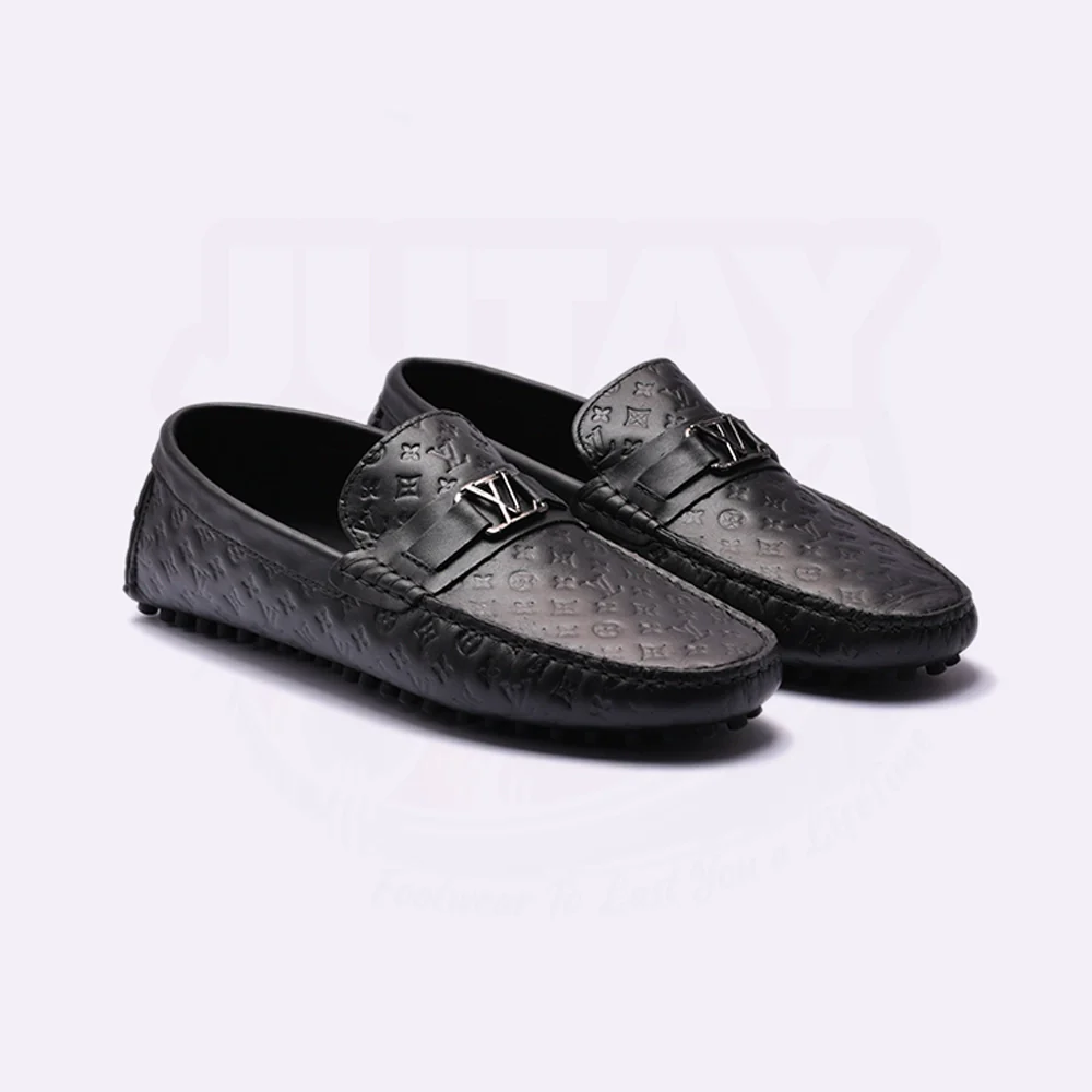 LOUI LEATHER LOAFER - BLACK EMBOSED (5210) - Image 5